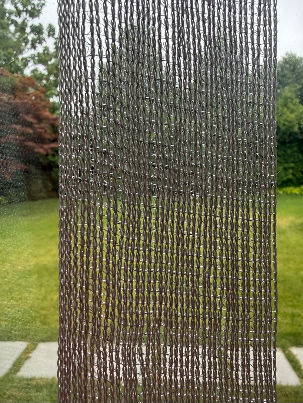 Silver Long Scarf with Fringe - Lightweight Metallic Knit - Picture 9 of 9